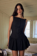 Black Eyelet Mini Dress
