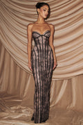 Lace Corset Mermaid Maxi Dress