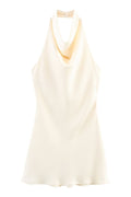 White Satin Slip Mini Dress