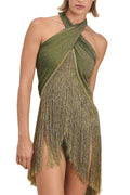 Green Ombre Fringe Top