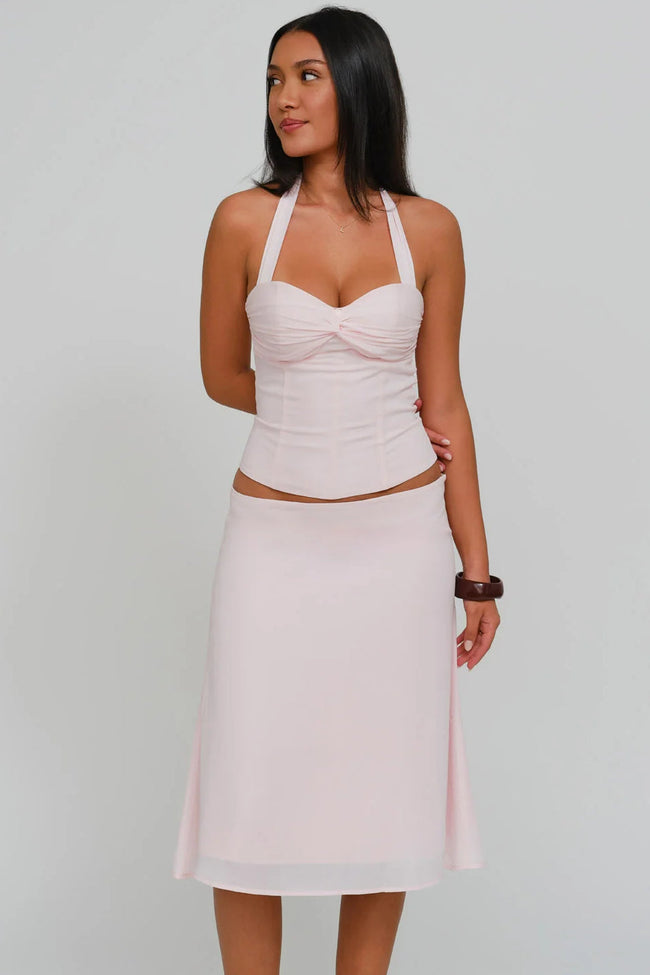 Blush Halter Corset Top Main Image