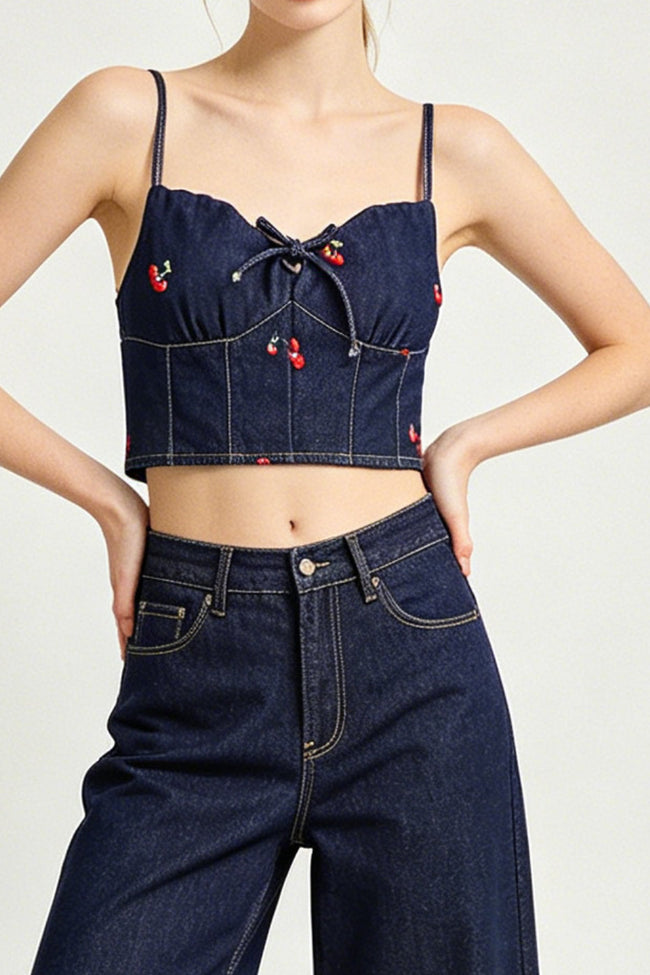 Cherry Denim Bustier Main Image