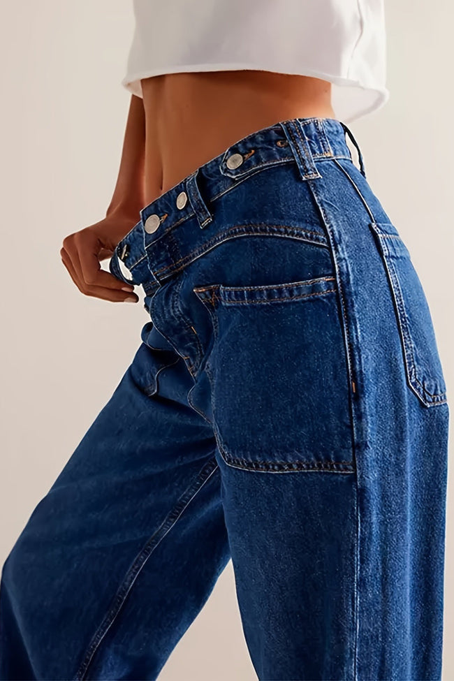 Dark Blue Cargo Jeans Main Image