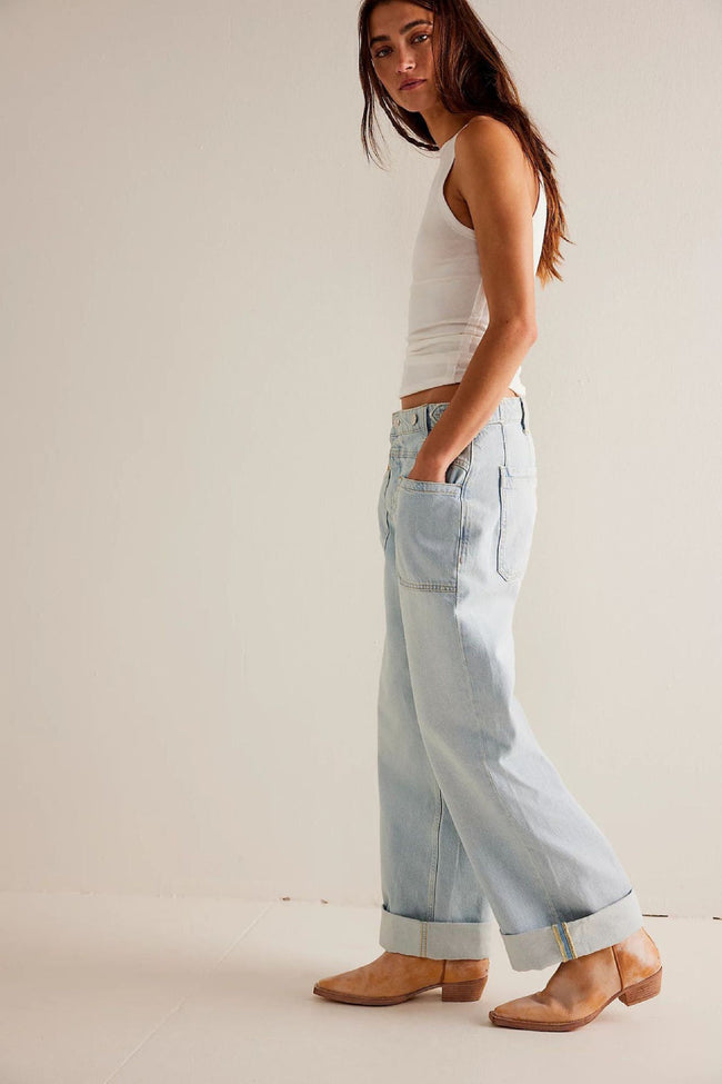 Sky Blue Cargo Jeans Main Image