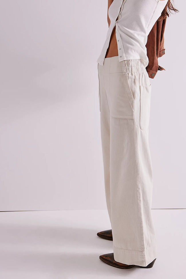 White Wide Leg Jeans Hover Image