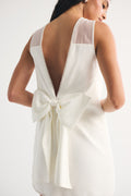Pearl Bow Mini Dress