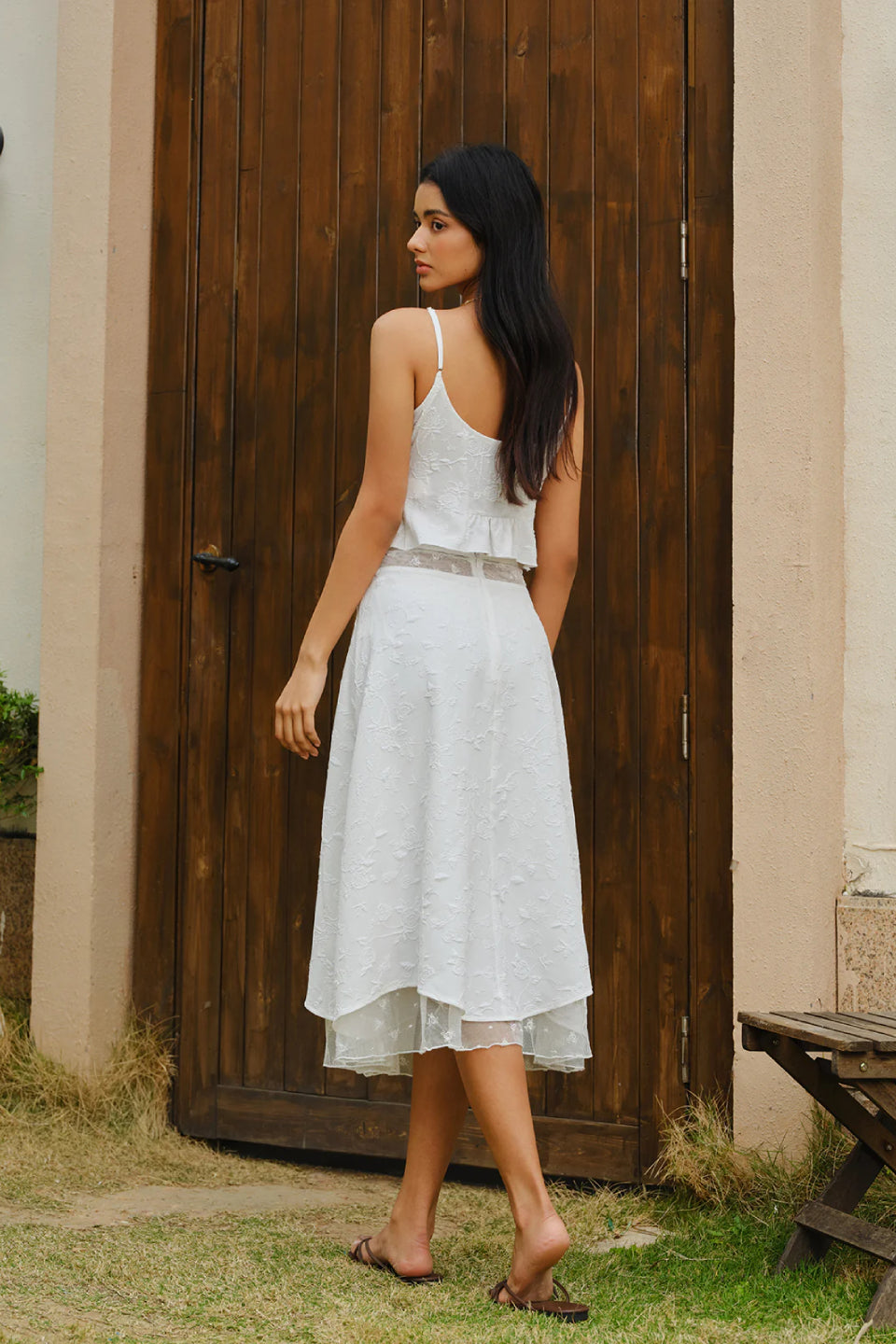 Ivory Bloom Corset Top