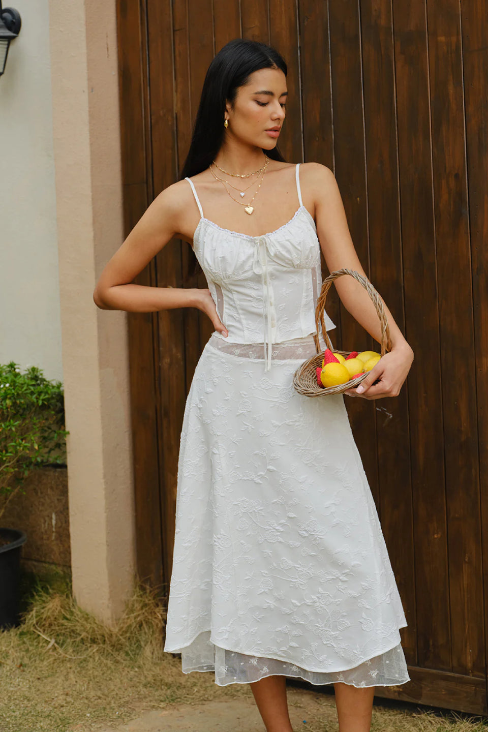 Ivory Bloom Corset Top
