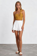 Golden Twist Crop Top