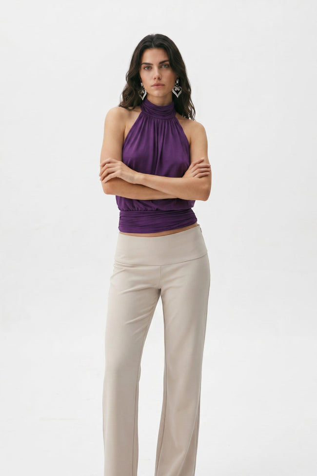 Amethyst Cowl Halter Top Hover Image