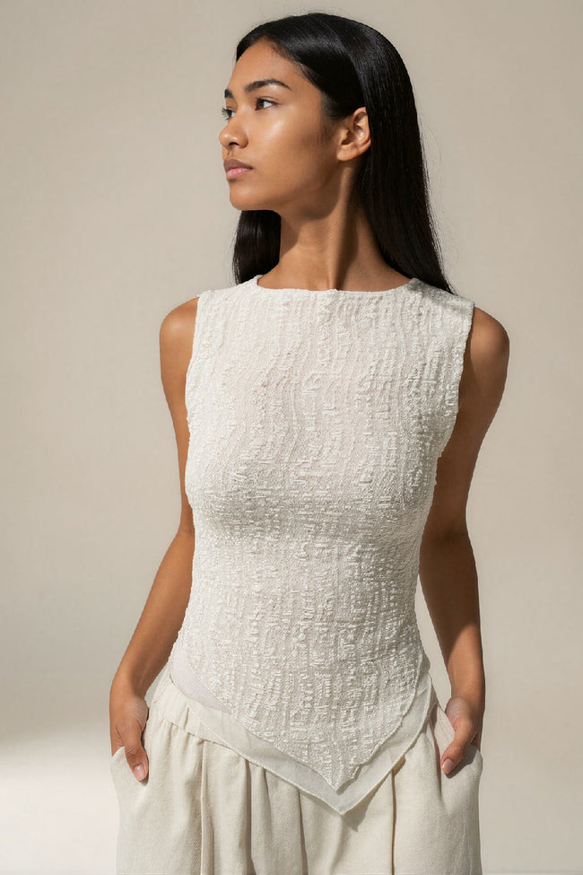 Ivory Sculpt Top Hover Image