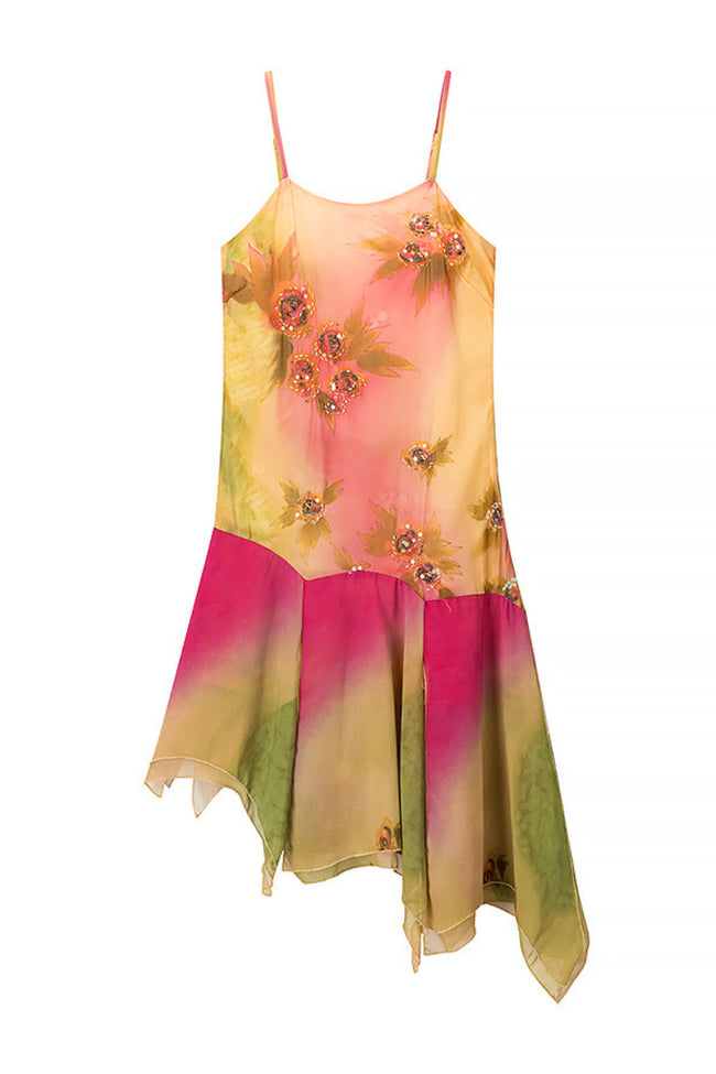 Watercolor Petal Midi Dress Main Image